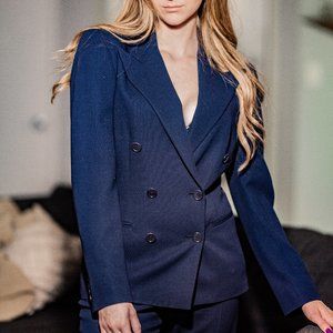 RALPH LAUREN Wool Blue 2-Piece Suit Set